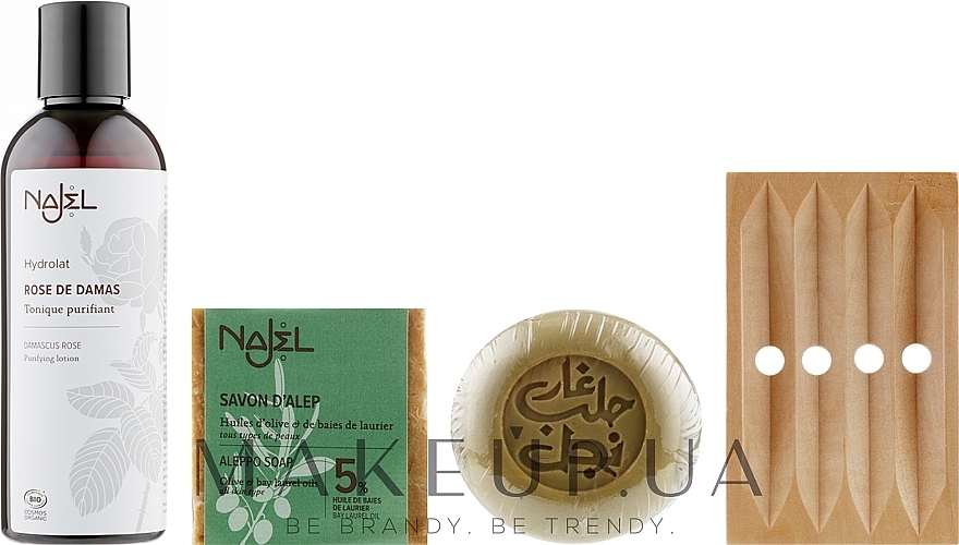 Gesichtspflegeset - Najel (soap/190g + soap/100g + water/200ml + soap/dish/1pie) — Bild N1