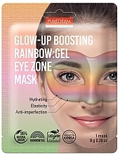 Düfte, Parfümerie und Kosmetik Gelmaske für die Haut um die Augen - Purederm Glow-Up Boosting Rainbow Gel Eye Zone Mask