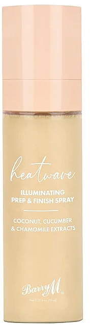 Gesichtsspray mit Glow-Effekt - Barry M Heatwave Illuminating Prep & Finish Spray	 — Bild N1