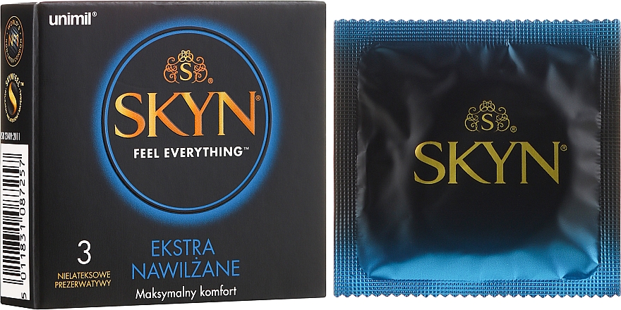 Latex-Kondome 3 St. - Unimil Skyn Extra Lubricated Latex Condoms — Bild N1