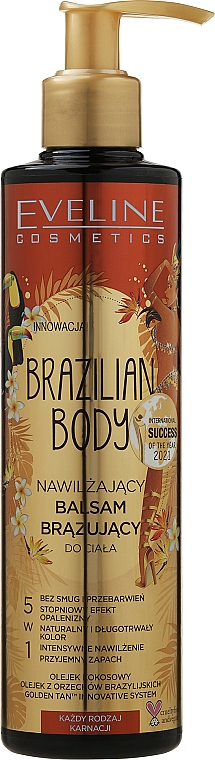 Feuchtigkeitsspendender Körperbalsam mit Bräunungseffekt - Eveline Cosmetics Brazilian Body Moisturizing Balm