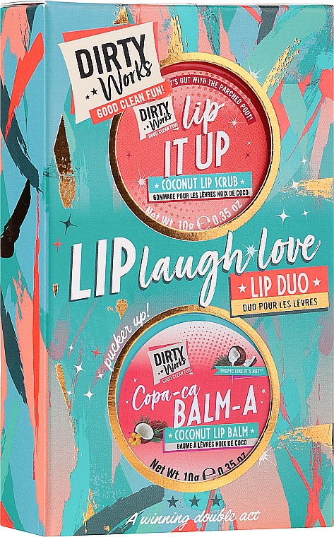 Set - Dirty Works Lip Laugh Love Lip Duo (scr/10g + lip/balm/10g) — Bild N1