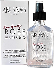 Düfte, Parfümerie und Kosmetik Reiner Bio-Rosenwasser-Toner mit Rosenquarz-Kristallen - ARI ANWA Skincare Rose Quartz Rose Water Spray