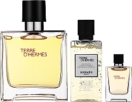 Hermes Terre d'Hermes - Duftset (Parfum 75ml + Duschgel 40ml + Parfum 5ml)  — Bild N2