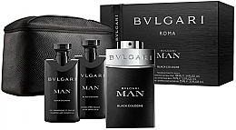 Düfte, Parfümerie und Kosmetik Bvlgari Man Black Cologne - Duftset (Eau de Toilette 100ml + After Shave Balsam 75ml + Duschgel 75ml + Kosmetiktasche) 