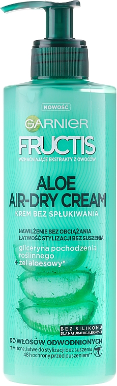 Feuchtigkeitsspendende Haarcreme ohne Ausspülen mit Aloe Vera - Garnier Fructis Aloe Air-Dry Cream