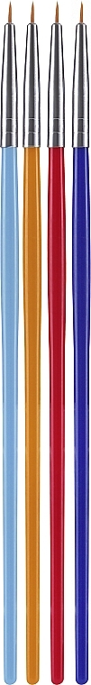 Maniküre-Pinsel-Set blau, gelb, rot, blau 4 St. - Jafra-Nails — Bild N1