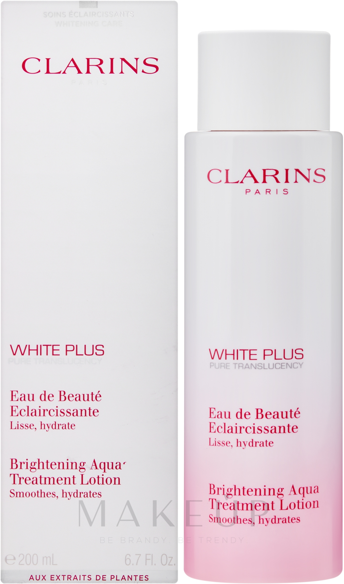 Aufhellende feuchtigkeitsspendende und glättende Gesichtslotion - Clarins White Plus Lotion — Bild 200 ml