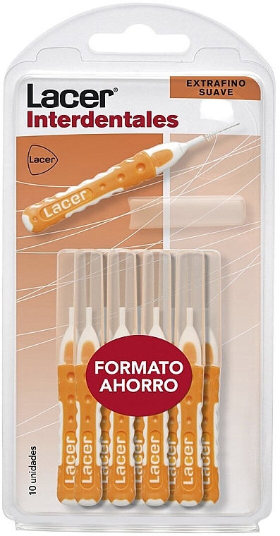 Interdentalzahnbürsten orange - Lacer Interdental Extra Fine Soft Straight Brush — Bild N1