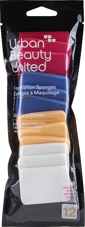 Make-up-Schwämme rosa, blau, orange, weiß - UBU Doll Face Dozen, Foundation Sponges — Bild N1