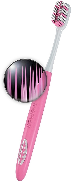 Zahnbürste mit Silberionen mittel rosa-weiß - Biomed Silver Medium — Bild N3