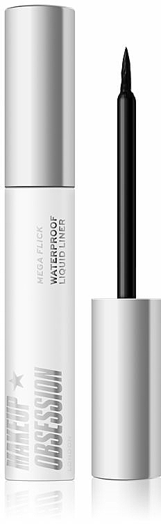 Wasserfester flüssiger Eyeliner - Makeup Obsession Mega Flick Waterproof Liquid Eyeliner — Bild N1