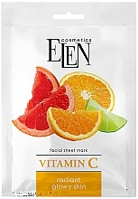 Tuchmaske für das Gesicht - Elen Cosmetics Vitamin C  — Bild N1