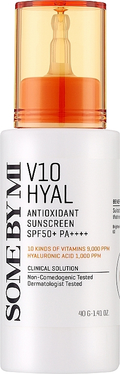 Sonnenschutzcreme mit Antioxidantien - Some By Mi V10 Hyal Antioxidant Sunscreen SPF50+ PA++++  — Bild N1