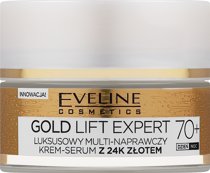Pflegendes Creme-Serum mit Goldpartikeln für Tag und Nacht 70+ - Eveline Cosmetics Gold Lift Expert — Bild N2