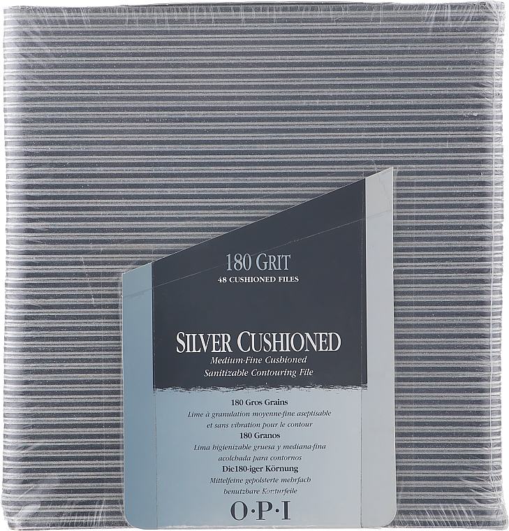 Silberne Nagelfeile Körnung 180 - OPI Silver Cushioned File — Bild N2