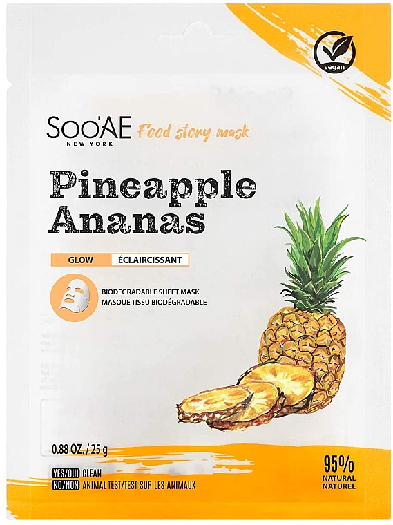 Gesichtsmaske mit Ananas - Soo’AE Pineapple Food Story Mask — Bild N1