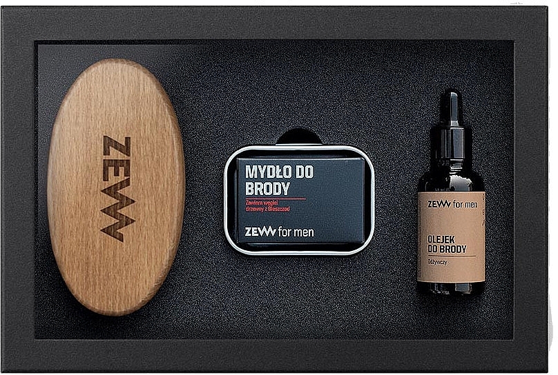 Set - Zew For Men (oil/30ml + soap/85ml + brush/1pc + soap/holder/1pc) — Bild N1