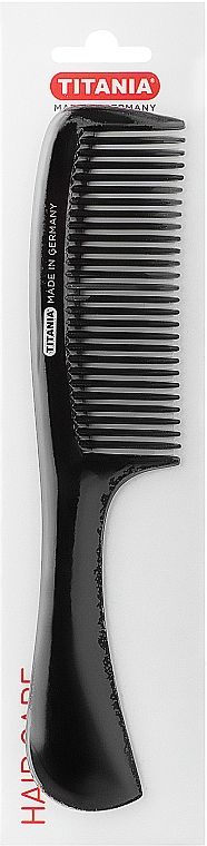 Haarkamm mit langem Griff 21 cm schwarz - Titania — Bild N1