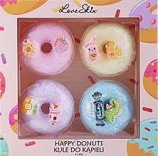 Badebomben-Set - Love Skin Happy Donuts (Badebomben 4x60g)  — Bild N3