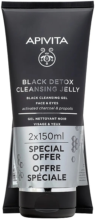 Set - Apivita Black Detox Cleansing Jelly (cl/gel/2x150ml) — Bild N1