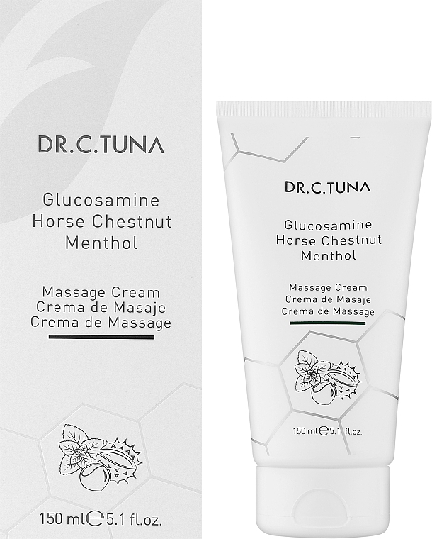 Massagecreme mit Glucosamin, Rosskastanie und Menthol  - Farmasi Dr. C. Tuna Glucosamin Horse Chestnut Menthol  — Bild N2