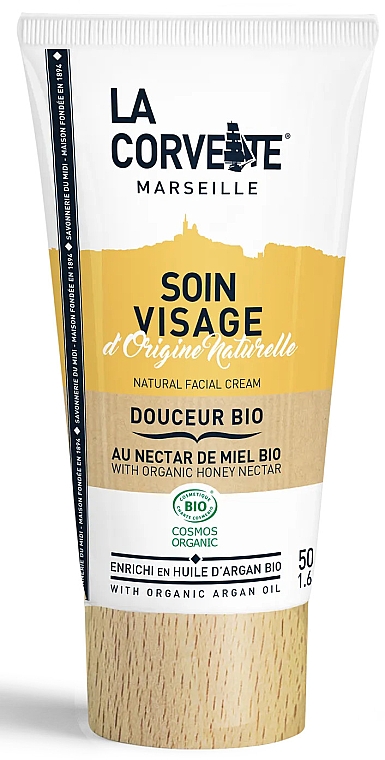 Gesichtscreme mit Honig und Arganöl - La Corvette Soin Visage Natural Face Cream — Bild N1