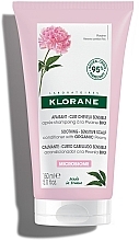 Düfte, Parfümerie und Kosmetik Beruhigender Haargel-Conditioner gegen Reizungen mit Pfingstrose - Klorane Soothing and Anti-Irritating Gel Conditioner