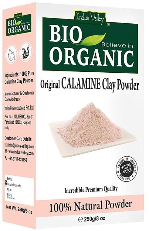 Puder z glinki kaolinowej  - Indus Valley Bio Organic Calamine Clay Powder — Bild N1