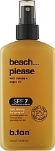 Düfte, Parfümerie und Kosmetik Bräunungsöl mit SPF 7 Beach Please - B.tan Tanning Oil