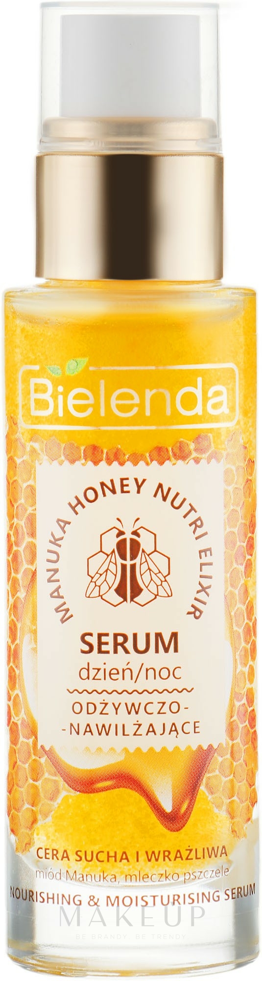 Pflegendes Gesichtsserum für die Tages- und Nachtpflege mit Manuka Honig und Gelée Royale - Bielenda Manuka Honey Nutri Elixir Serum — Bild 30 g