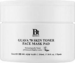Düfte, Parfümerie und Kosmetik Beruhigende Gesichtswasser-Pads - Benton Guava 70 Skin Toner Face Mask Pad 