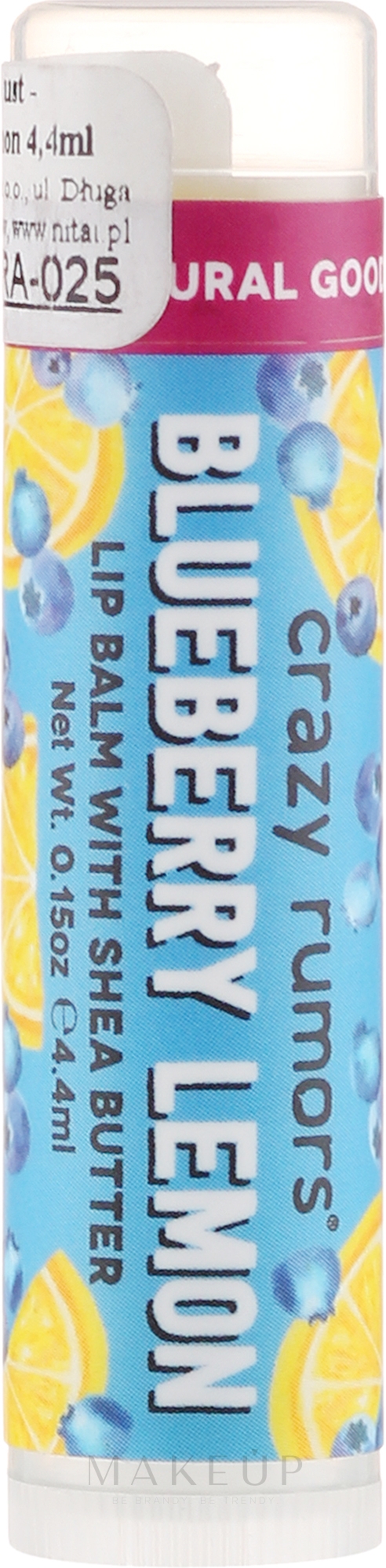 Lippenbalsam mit Blaubeer- und Zitronenduft - Crazy Rumors Blueberry Lemon Lip Balm — Bild 4.25 ml