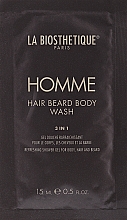 Gel für Körper, Haar und Bart - La Biosthetique Homme Hair Beard Body Wash (Probe)  — Bild N1