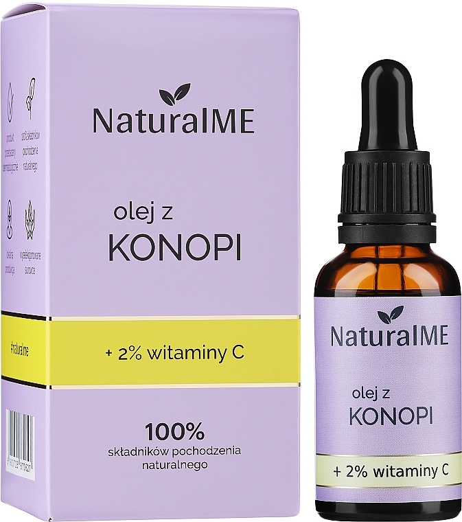 GESCHENK! Hanföl mit 2 % Vitamin C für Problemhaut  - NaturalME Hemp Oil  — Bild N2