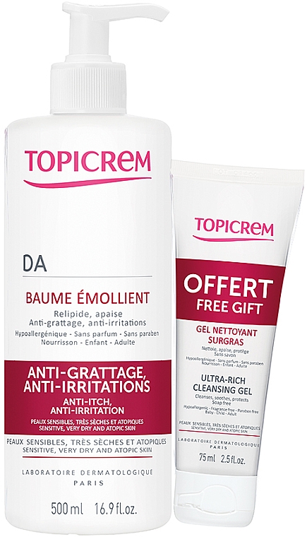 Körperpflegeset - Topicrem Body Care Set (Körperbalsam 500ml + Reinigungsgel 75ml) — Bild N1