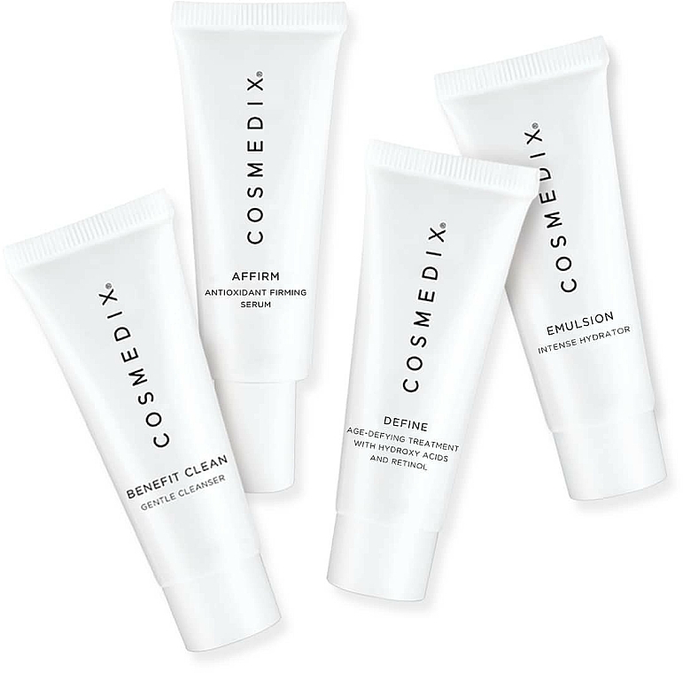 Gesichtspflegeset - Cosmedix Normal Skin 4-Piece Essential Kit (Schonendes Reinigungsmittel 15ml + Gesichtsserum 15ml + Gesichtsserum 15ml + Gesichtscreme 15ml) — Bild N2