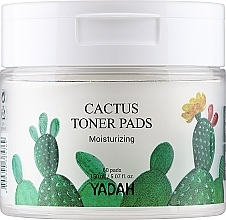 Düfte, Parfümerie und Kosmetik Feuchtigkeitsspendende Gesichtspatches mit Kaktusextrakt - Yadah Cactus Moisturizing Toner Pads