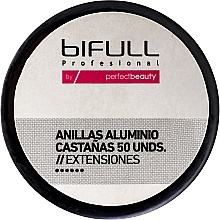 Düfte, Parfümerie und Kosmetik Ringe für Haarverlängerungen braun 50 St. - Bifull Professional Brown Aluminum Rings