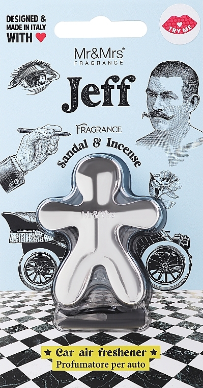 Mr&Mrs Fragrance Jeff Sandal&Incense - Auto-Lufterfrischer Sandal & Incense — Bild N1