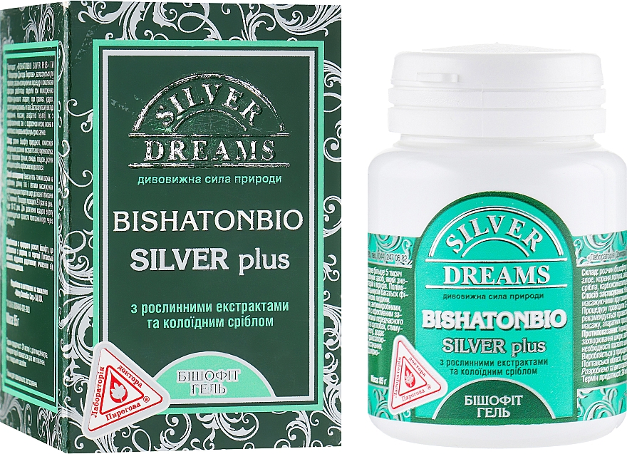 Bischofit-Gel mit kolloidalem Silber - Doctor Pirogov's laboratory Bishatonbio Silver plus  — Bild N1