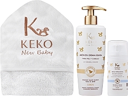 Körperpflegeset - Keko New Baby (Handtuch 1 St. + Creme-Seife 500ml + Körperbalsam 100ml)  — Bild N2