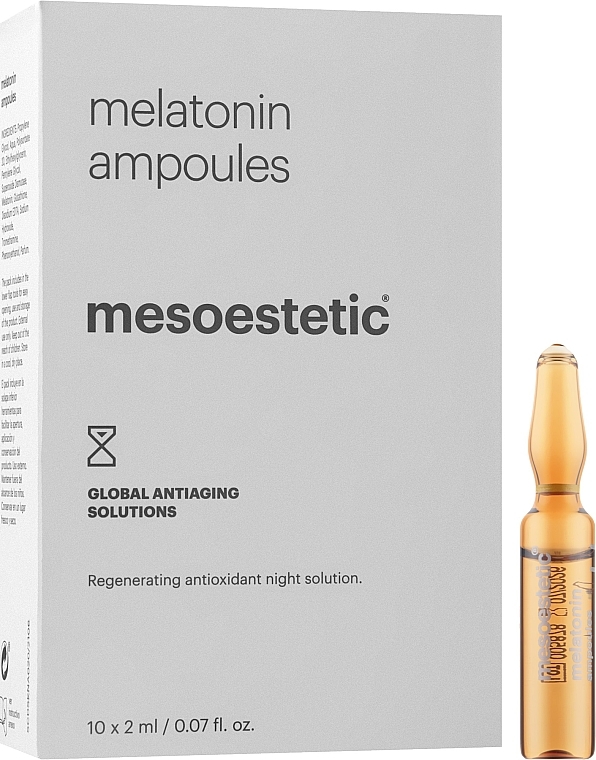 Ampullen für das Gesicht Melatonin Nachtpflege - Mesoestetic Home Performance Melatonin Ampoules — Bild N1