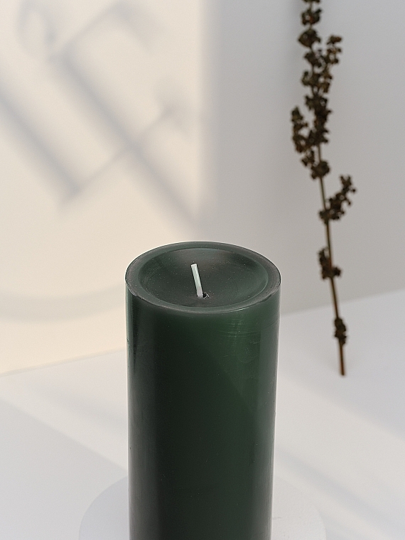 Kerze Zylinder Durchmesser 7 cm Höhe 15 cm - Bougies La Francaise Cylindre Candle Green — Bild N1