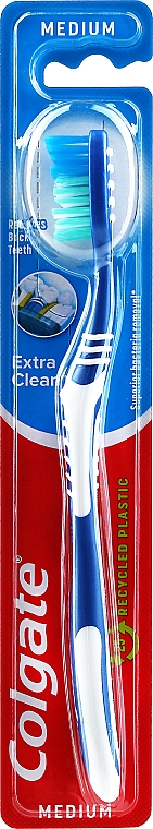 Zahnbürste mittel Extra Clean blau-weiß - Colgate Extra Clean Medium — Bild N1