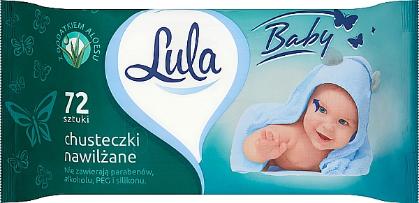 Feuchttücher für Babys mit Aloe 72 St. - LULA Baby Wipes With Aloe — Bild N1