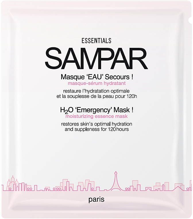 Erfrischende und feuchtigkeitsspendende Tuchmaske für das Gesicht - Sampar H2O 'Emergency' Mask — Bild N1