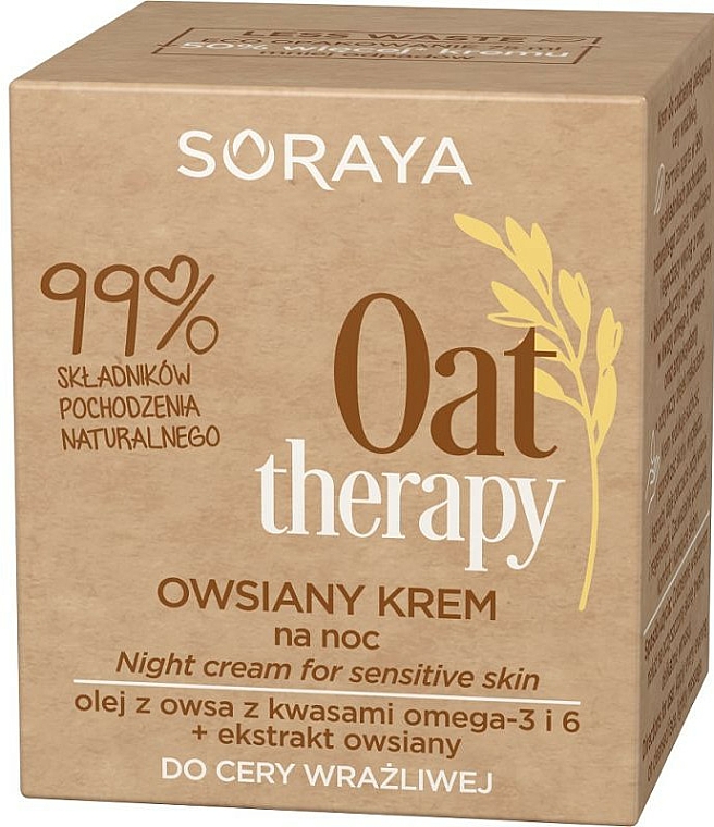 Nachtcreme mit Haferextrakt für empfindliche Haut - Soraya Oat Therapy Night Cream — Bild N2