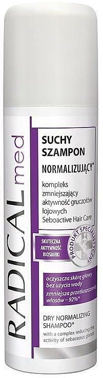 Trockenshampoo für fettiges Haar mit Harnstoff - Ideepharm Radical Med Dry Normalizing Shampoo — Bild N1