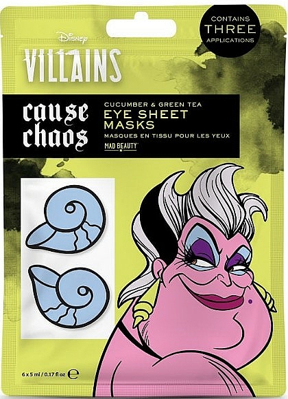 Augenmaske mit Gurke und grünem Tee Ursula - Mad Beauty Disney Pop Villains Eye Sheet Masks Ursula — Bild N1
